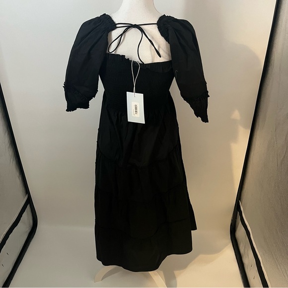 NWT Hill House The Nesli Nap Dress Black Extra-Small Women's - Picture 7 of 11